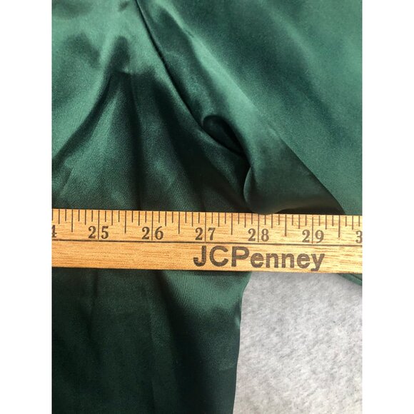 Solange Nightgown Womens Size 22/24 Satin Button-Down Dark Green Lace Trim Plus - Picture 4 of 8